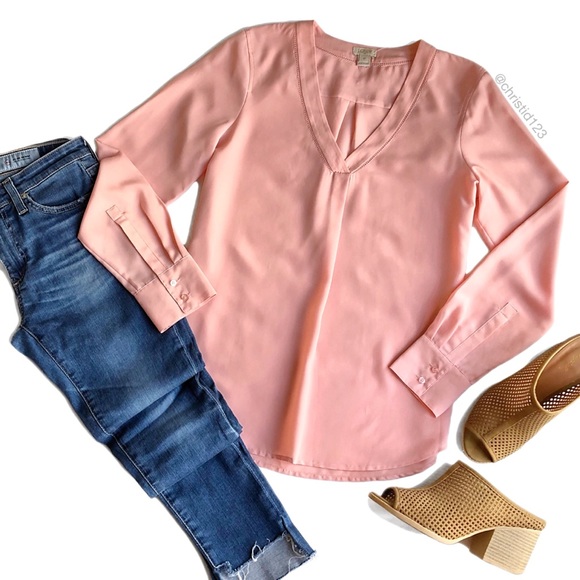 J. Crew Tops - J. Crew Drapey V-Neck Blouse